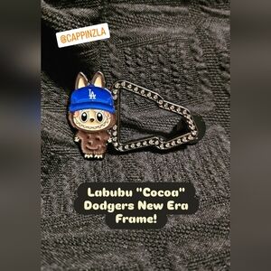 Labubu Cocoa Dodgers New Era Logo Frame Pin